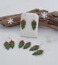 Holly Earrings - Fused Glass - Choice of Ear Wires - Image 1