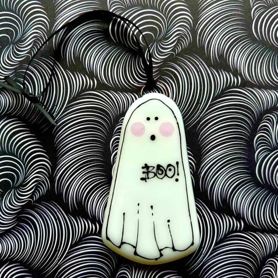Fused Glass Ghost