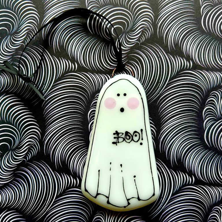 Fused Glass Ghost