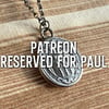 - reserved for Paul -Sterling Silver Double-sided Armorial Wax Seal Pendant