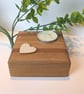 Recycled Oak and Mahogany Tea Light holder 