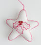 Wool Felt hand embroidered star shaped Christmas decorations - Image 4