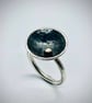 Black Moon Ring, statement ring, mixed metals ring, cup ring, black & gold rin - Image 10