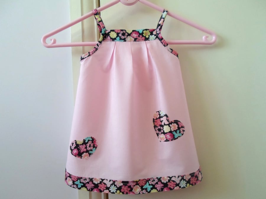 Pink little girl's dress - baby dress gift