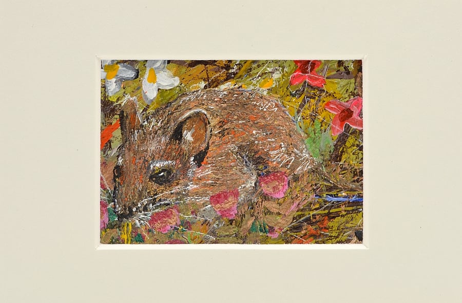 A Mounted ACEO of a Mouse.