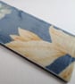 Textile bookmark - aqua blue embroidered curtain, wool and velvet fabrics - Image 8