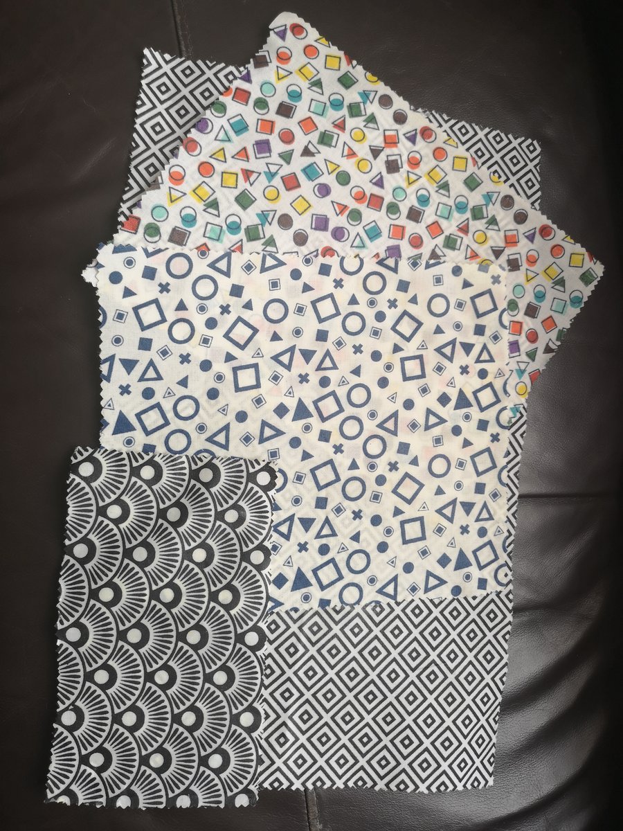 A set of 8 beeswax wraps eco friendly reusable