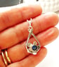 Wello Opal flower pendant sterling silver Handmade October Birthstone sale - Image 1
