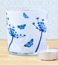 Seed head and butterflies Cyanotype tea light holder Seconds  - Image 3