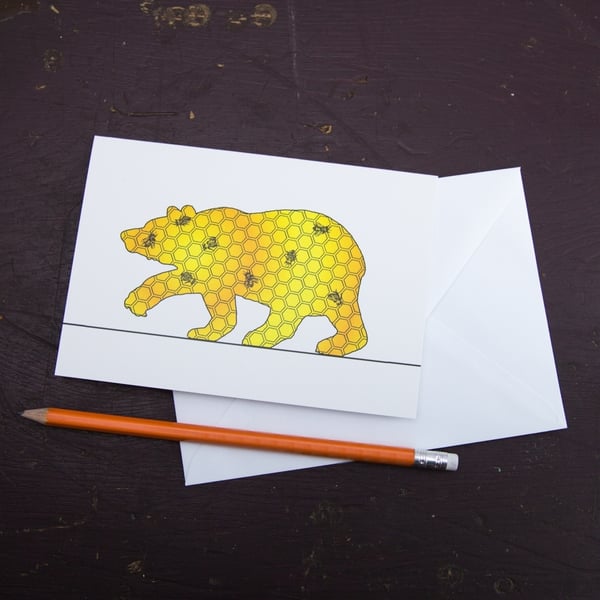 Honey Bear Greetings Card
