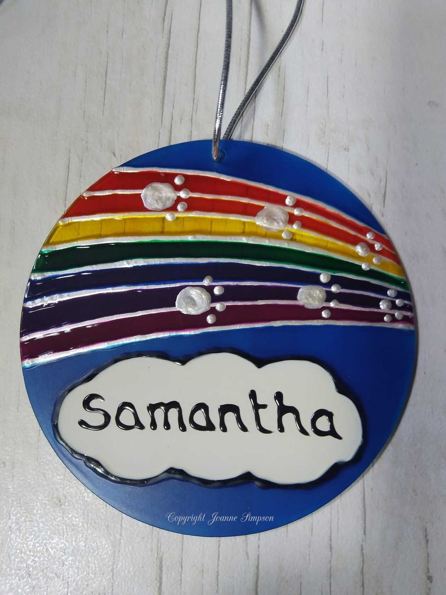 Rainbow bridge pet memorial sun catcher. Dog memorial, Cat memorial, Pet loss.