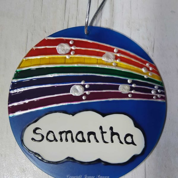 Rainbow bridge pet memorial sun catcher. Dog memorial, Cat memorial, Pet loss.