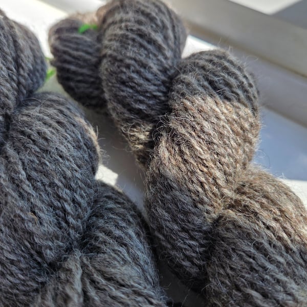 Handspun Harting Black Wool