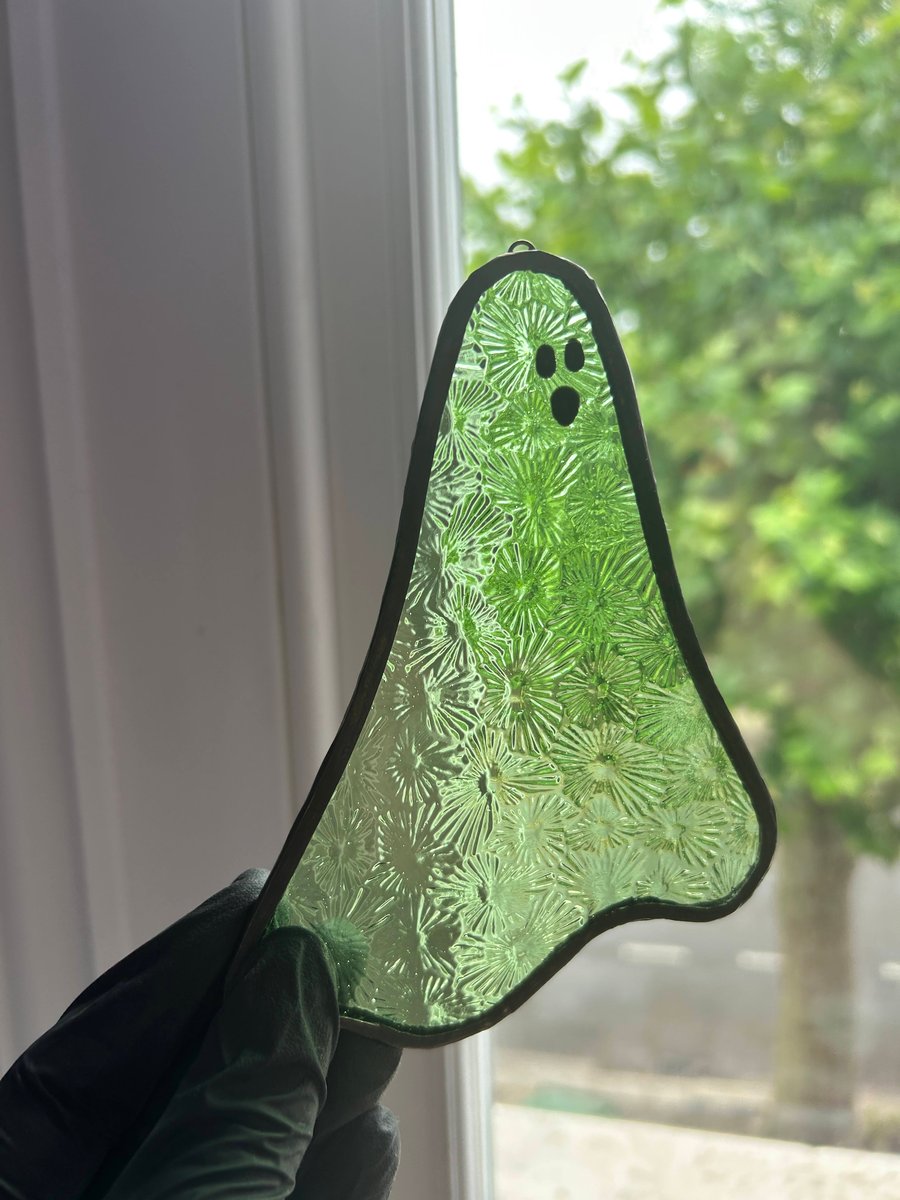 Adopt a Stained Glass Ghost - Green Granny