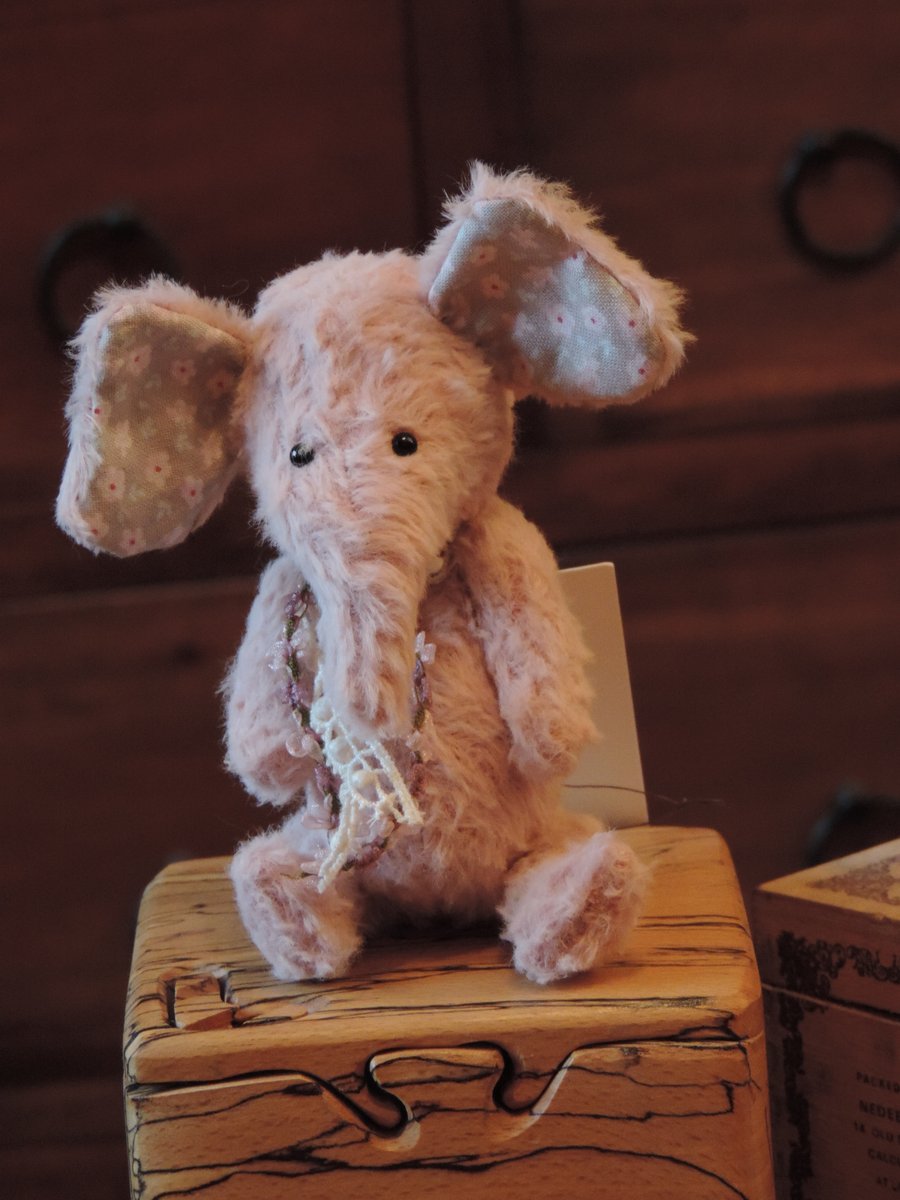 Vintage Style Hand Sewn  5"  Elephant