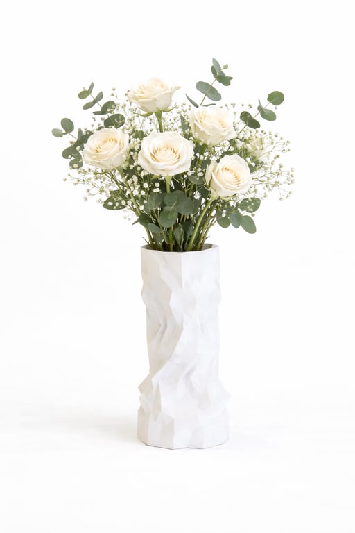 Modern Geometric Vase – 3D Printed Decorative Flower Vase