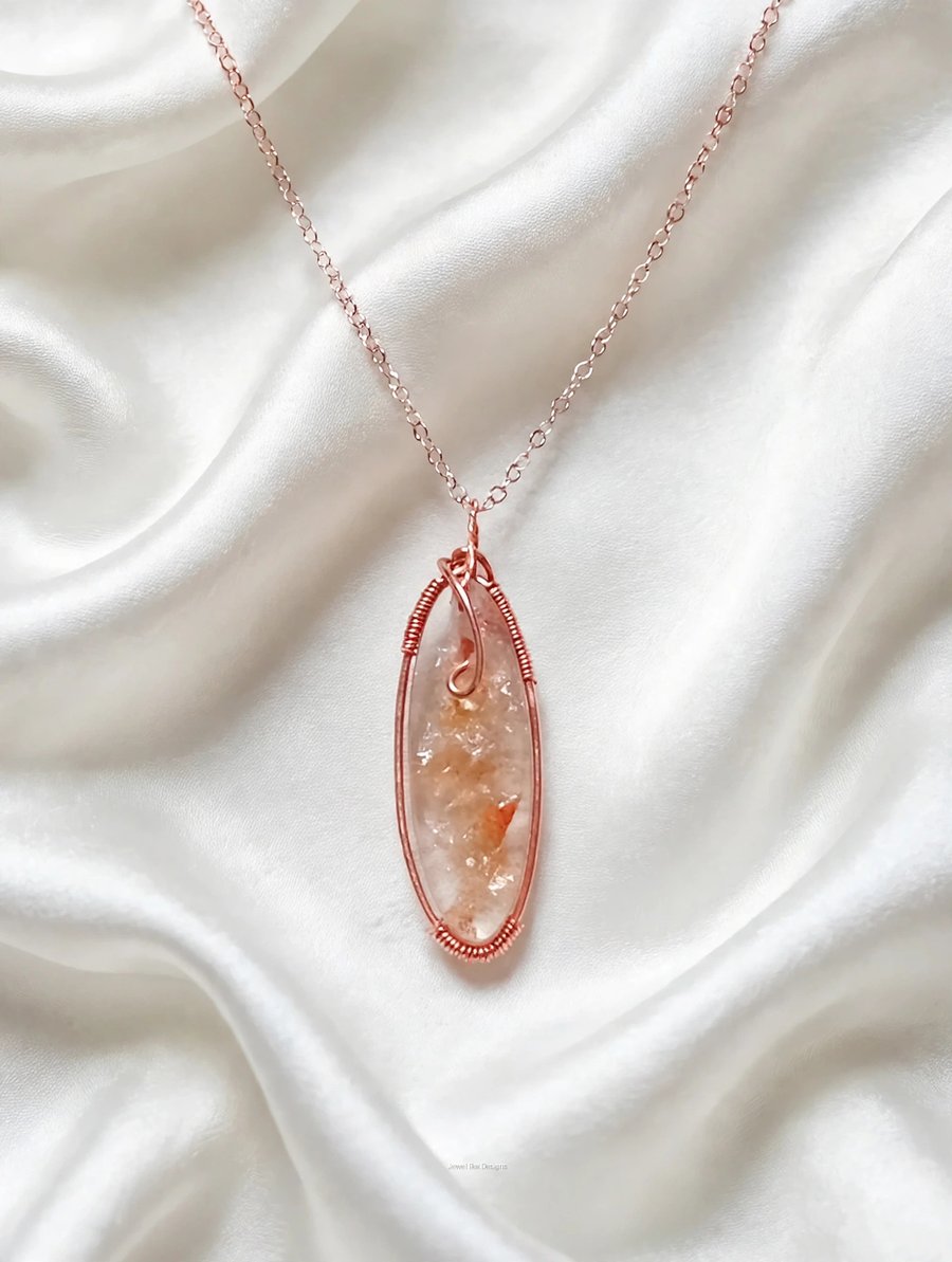 Flaked Mica in Epoxy Necklace