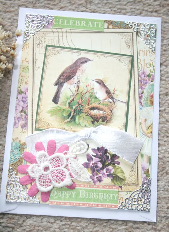 Vintage-style Birthday Card - Special Birthday Card - Bird Birthday Card