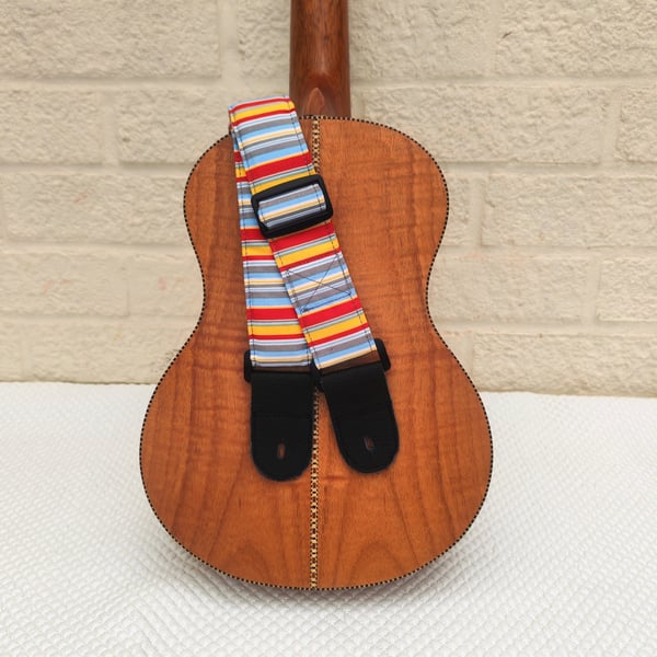  1.5 inch Wide Adjustable Striped Ukulele Neck Strap