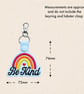 Be Kind Keyring - Positive Rainbow Bag Charm - Image 5