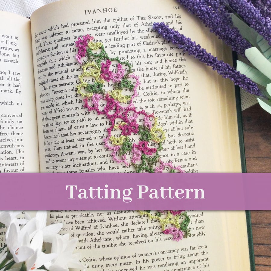 PDF Tatting Pattern - Janessa Version 1 Bookmark - Intermediate
