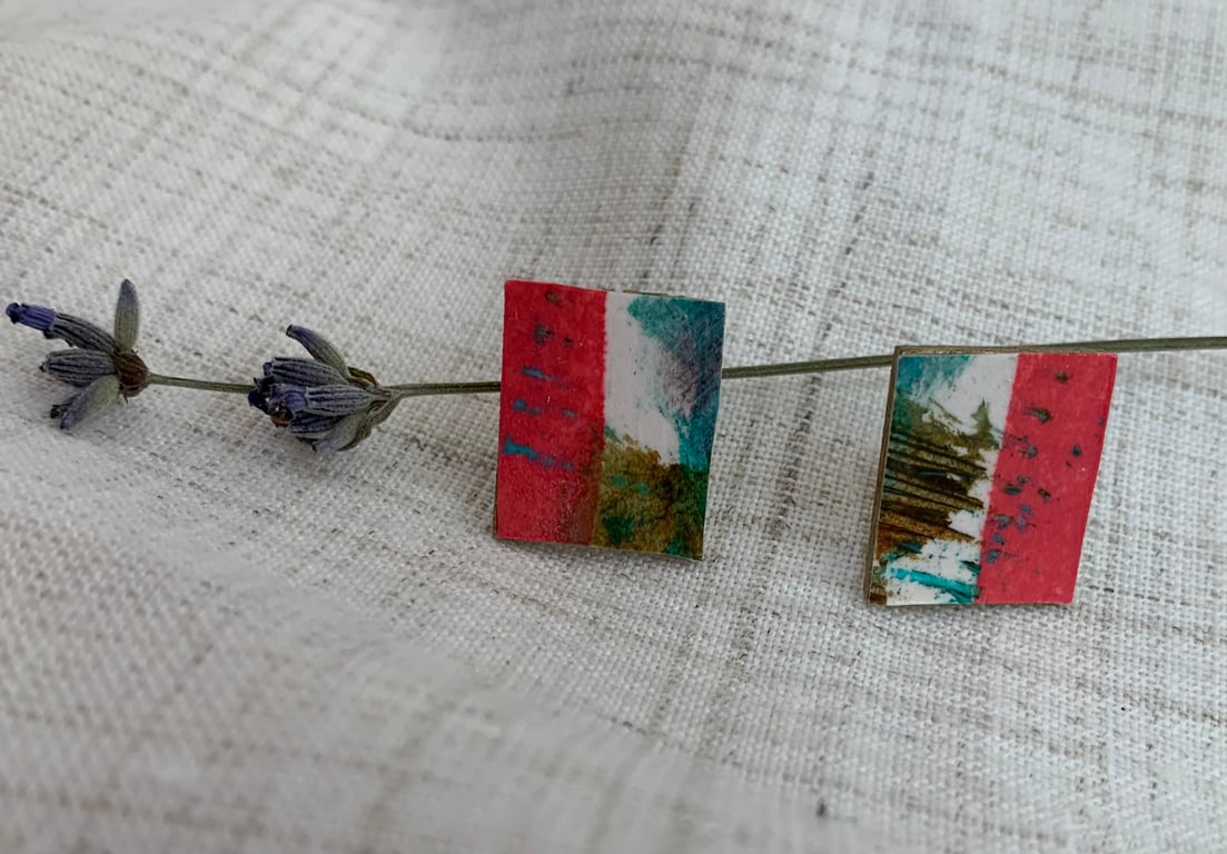 Stainless steel post earrings 