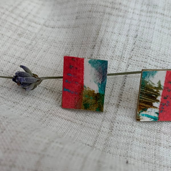 Stainless steel post earrings 