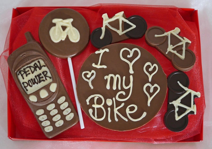 Hand-made Belgian Chocolate CyclingBicycle Lovers Gift Box