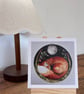 Resting Fox under a Full Moon and Starry Sky Watercolour Print Artwork - Image 5