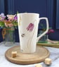 Bee and spring flower tall Mug - Image 2