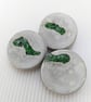 Summer Seconds Little Green Island Textile and Concrete Round 50mm Brooches - Image 9