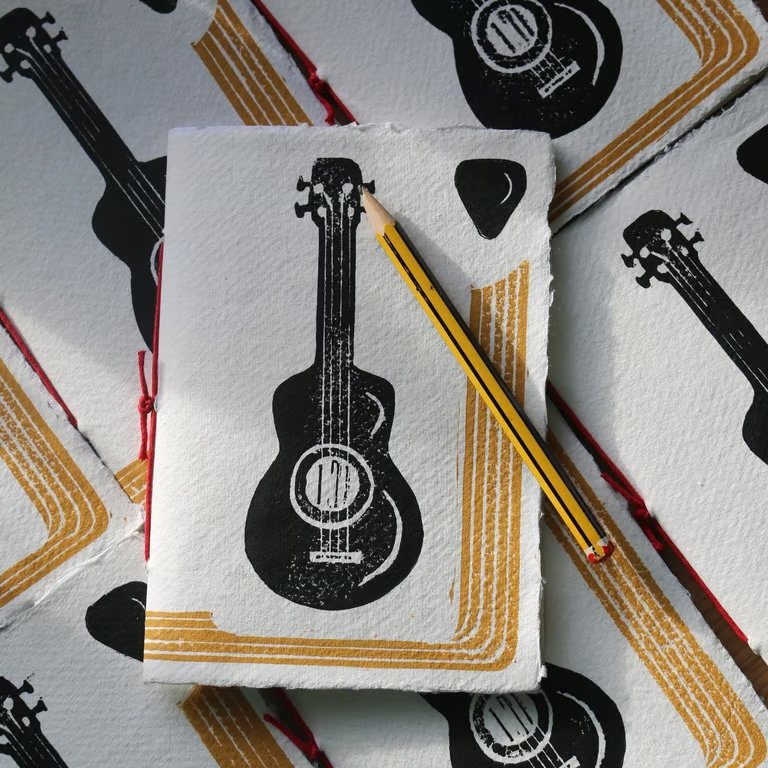 Handprinted Guitar Notebook