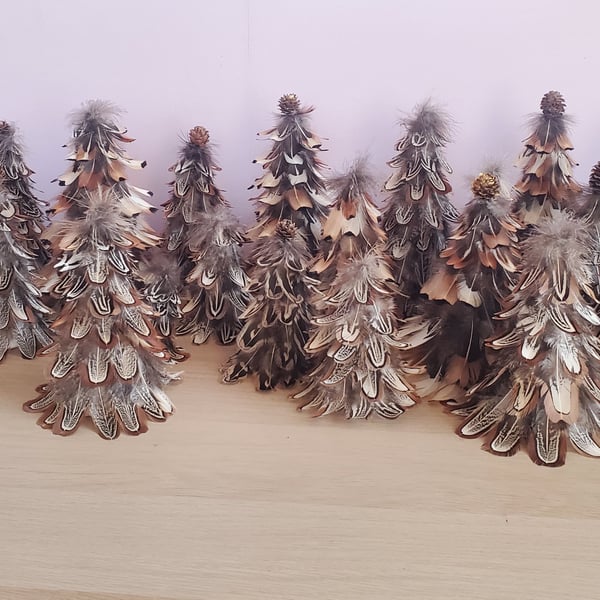 Christmas feather decorations Set 1