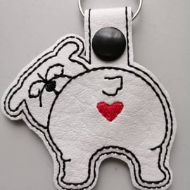 793. Bulldog bum keyring.