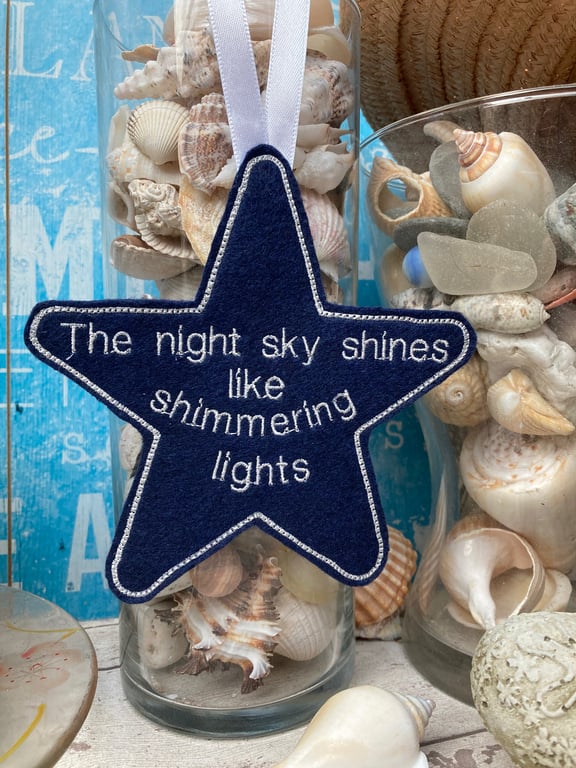 Star sign decoration door hanger embroidered 