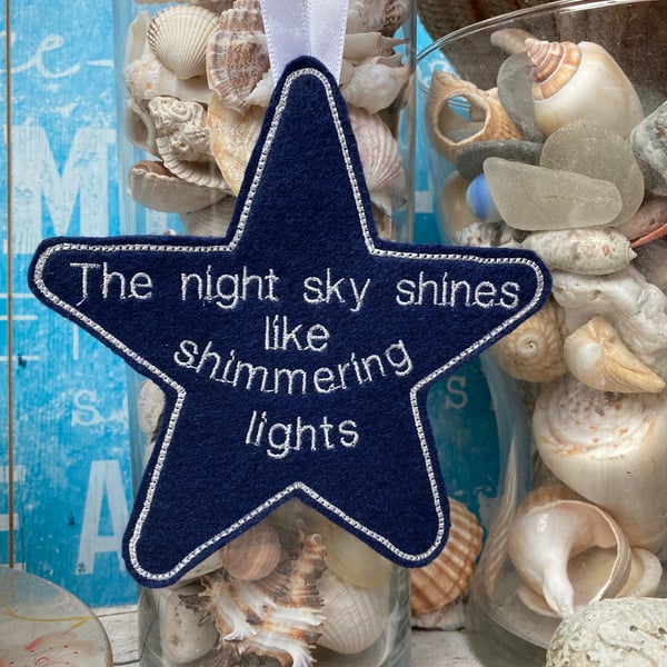 Star sign decoration door hanger embroidered 