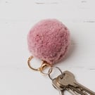 Summer Seconds Pom Pom keyring bag charm - calamine pink