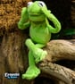 Carmelo Handmade Poseable Green Frog Plush Collectable Frog Friend Plant a Tree - Image 3