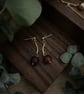 Purple Heart Wooden Earrings - Kiss