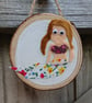 Wooden and fabric mermaid wall art