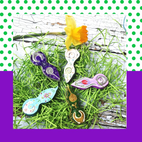Clay Spring Goddess Magnets