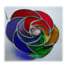 Rainbow Curls Stained Glass Suncatcher Abstract 007
