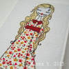 embroidered zombie girl sketchbook