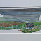 Beneath Stormy Skies - Original collage. A4 Mounted