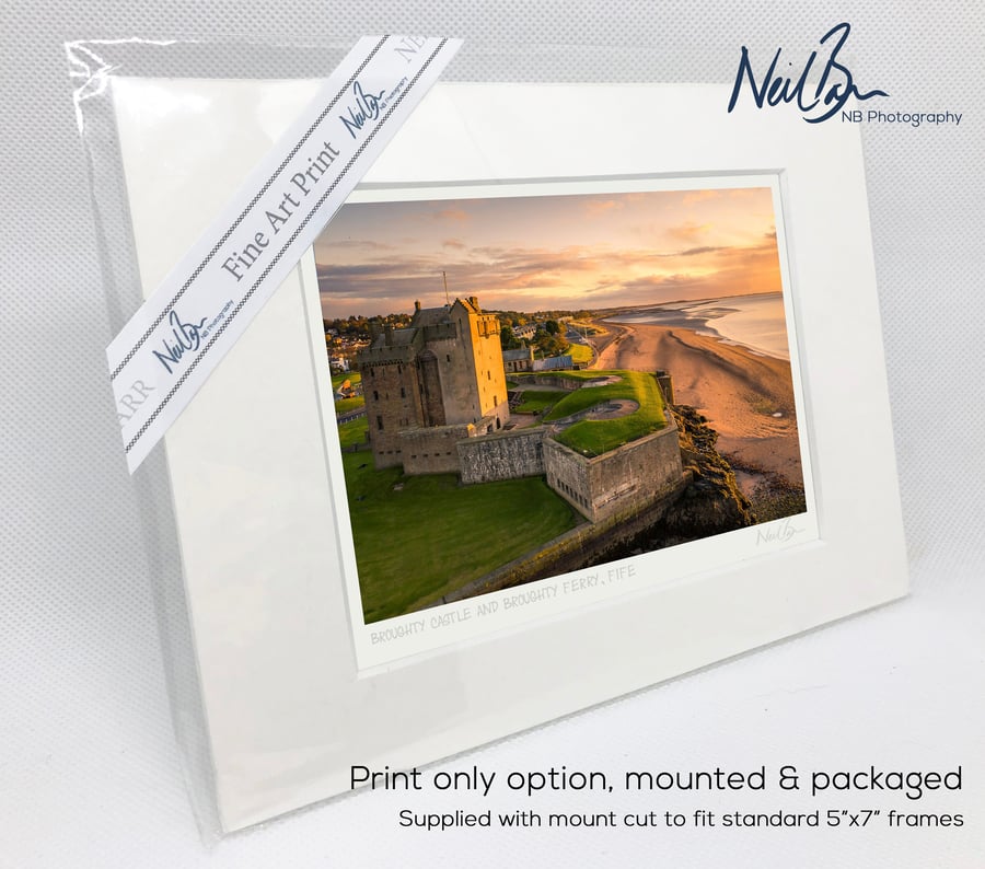 Broughty Castle, Broughty Ferry, Dundee, Scotland - A6 (7" x 5") Unframed Print
