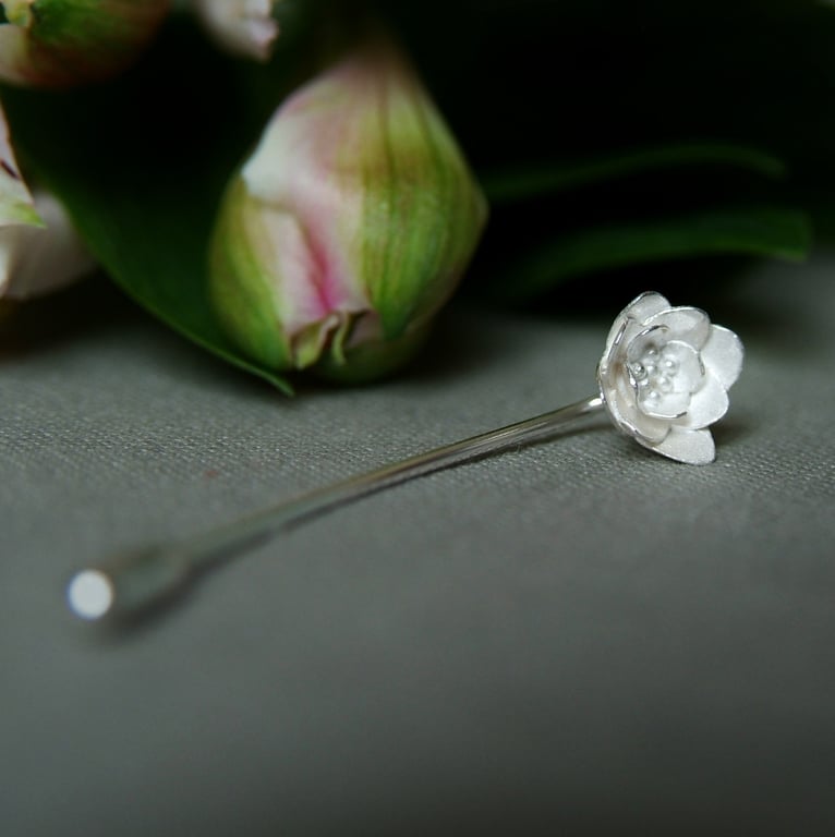Flower Stick Pin - Blossom Brooch - Pretty Pin - Floral Gift