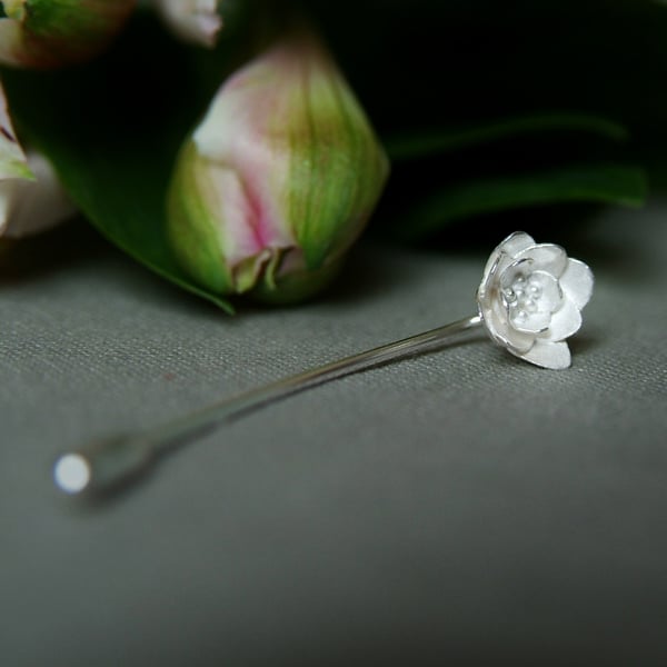 Flower Stick Pin - Blossom Brooch - Pretty Pin - Floral Gift