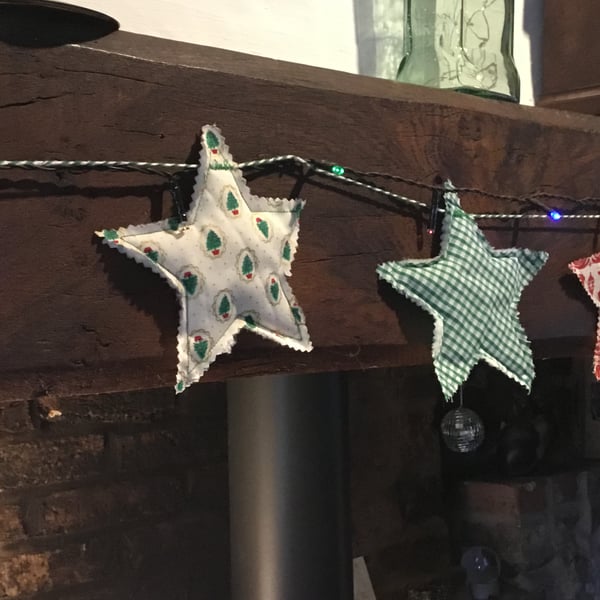 Christmas star bunting garland. Party decoration.