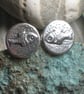 Handmade Pewter Cufflinks,Fish Design - Image 2