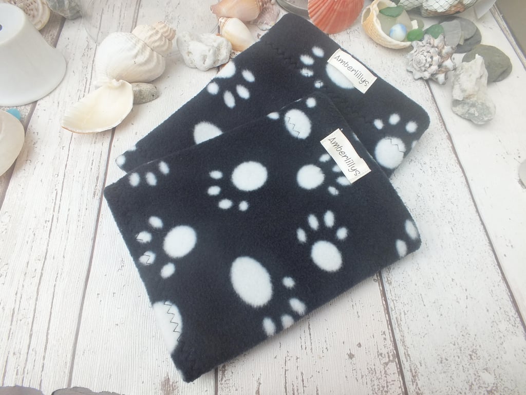 Small Dog Snood Paw Print fleece Neck Warmer